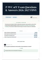 P-99 C of F Exam Questions & Answers 2026&sol;2027 FDNY