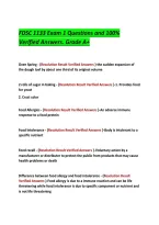 FDSC 1133 Exam 1 Questions and 100&percnt; &NewLine;Verified Answers&period; Grade A&plus;  