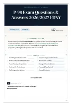 P-98 Exam Questions & Answers 2026&sol;2027 FDNY