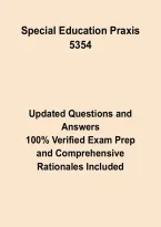 Special Education Praxis 5354 Exam &ndash; Study Guide&comma; Practice Questions&comma; Answers & Rationales 2026&ndash;2027&NewLine;&NewLine;
