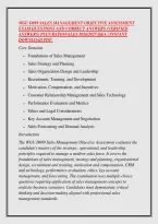 Wgu D099 Sales Management Objective Assessment &NewLine;Exam Questions And Correct Answers &lpar;Verified &NewLine;Answers&rpar; Plus Rationales 2026&sol;2027 Q&A &vert; Instant &NewLine;Download Pdf