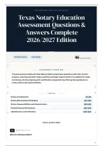Texas Notary Education Assessment Questions & Answers Complete 2026&sol;2027 Edition