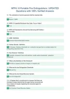 NFPA 10 Portable Fire Extinguishers &vert; UPDATED&NewLine;Questions with 100&percnt; Verified Answers