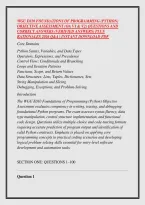 Wgu E010 Foundations Of Programming &lpar;Python&rpar; &NewLine;Objective Assessment &lpar;Oa V1 & V2&rpar; Questions And &NewLine;Correct Answers &lpar;Verified Answers&rpar; Plus &NewLine;Rationales 2026 Q&A &vert; Instant Download Pdf