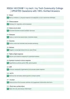 NSGA 140 EXAM 1 ivy tech &vert; Ivy Tech Community College&NewLine;&vert; UPDATED Questions with 100&percnt; Verified Answers