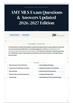 AMT MLS Exam Questions & Answers Updated 2026&sol;2027 Edition