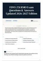 FDNY Z51 RMO Exam Questions & Answers Updated 2026&sol;2027 Edition