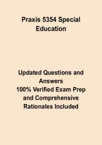 Praxis 5354 Special Education Exam 2026 &ndash; Study Guide&comma; Practice Questions&comma; Answers & Rationales