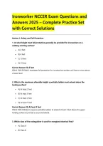 Ironworker NCCER Exam Questions and Answers 2025 &ndash; Complete Practice Set with Correct Solutions&NewLine;