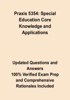 Praxis 5354 Special Education&colon; Core Knowledge & Applications &ndash; Study Guide&comma; Practice Questions&comma; Answers & Rationales 2026&ndash;2027