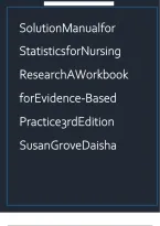 Solution Manual for Statistics for Nursing Research&colon; A Workbook for Evidence-Based Practice 3rd Edition by Susan K&period; Grove & Daisha J&period; Cipher &ndash; Complete Workbook Answers 2026