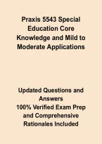 Praxis 5543 Special Education&colon; Core Knowledge & Mild to Moderate Applications Exam 2026 &ndash; Study Guide&comma; Practice Questions&comma; Answers & Rationales