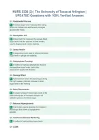NURS 5338 &lpar;3&rpar; &vert; The University of Texas at Arlington &vert;&NewLine;UPDATED Questions with 100&percnt; Verified Answers