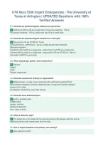 UTA Nurs 5338 Urgent Emergencies &vert; The University of&NewLine;Texas at Arlington &vert; UPDATED Questions with 100&percnt;&NewLine;Verified Answers&NewLine;
