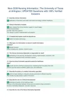 Nurs 5338 Nursing Informatics &vert; The University of Texas&NewLine;at Arlington &vert; UPDATED Questions with 100&percnt; Verified&NewLine;Answers