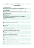 Nurs 5338 Identity Quiz &vert; UPDATED Questions with 100&percnt;&NewLine;Verified Answers