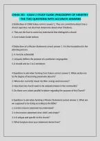 Chmn 201 - Exam 2 Study Guide &lpar;Philosophy Of Ministry - The Toe&rpar; Questions With Accurate Answers