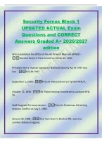 Security Forces Block 1&NewLine;UPDATED ACTUAL Exam&NewLine;Questions and CORRECT&NewLine;Answers Graded A&plus; 2026&sol;2027&NewLine;edition&NewLine;Who established the Office of the Air Provost Marshall &lpar;APM&rpar;&quest; -&NewLine;General Henry H Harp Arnold on March 29&comma; 1943&NewLine;President Harry Truman signed the Na