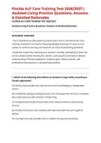 Florida ALF Core Training Test 2026&sol;2027 &vert; Assisted Living Practice Questions&comma; Answers & Detailed Rationales