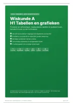 Getal & Ruimte 12e editie wiskunde A havo 4 H1 Tabellen en grafieken samenvatting &plus; formuleblad