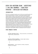 Econ 528 Midterm Exam &vert; Questions&NewLine;1-100 And Answers &vert; 2026&sol;2027&NewLine;Updated &vert; Detailed Rationales