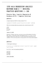 Isye 6414 Regression Analysis&NewLine;Midterm Exam 2 &mdash; Original&NewLine;Practice Questions 1&ndash;100