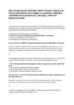 Delaware Road Construction Contractor Exam &ndash;&NewLine;Exam Questions And Correct Answers &lpar;Verified &NewLine;Answers&rpar; Plus Rationale &vert; 2027 Q&A &vert; Instant &NewLine;Download Pdf
