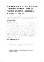 Nrnp 6675 Week 9 Patient Scenarios&NewLine;&vert; 2026&sol;2027 Updated &vert; Complete&NewLine;Practice Questions&comma; Solutions &&NewLine;Detailed Rationales