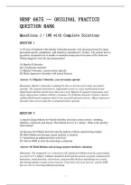 NRNP 6675 &mdash; ORIGINAL PRACTICE&NewLine;QUESTION BANK&NewLine;Questions 1&ndash;100 with Complete Solutions