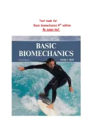 Test bank for&NewLine;Basic biomechanics 9th edition&NewLine;By Susan hall &NewLine;