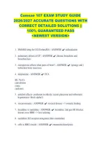 Comsae 107 Exam Study Guide &NewLine;2026&sol;2027 Accurate Questions With &NewLine;Correct Detailed Solutions &vert;&vert; &NewLine;100&percnt; Guaranteed Pass &NewLine;<Newest Version> 