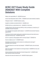IICRC OCT Exam Study Guide 2026&sol;2027 With Complete Solutions