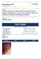 Test Bank Hamric & Hanson's Advanced Practice Nursing 7th Edition By Mary Fran Tracy&comma; Eileen O'Grady&comma; Susanne Phillips &vert; Test Bank Verified&comma; A&plus; Grade 9780323777117