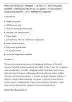 Hipaa And Privacy Act Training 1&period;5 Hr Pre-Test &ndash; Questions And&NewLine;Answers &vert; Verified And Well Detailed Answers &vert; Plus Rationales&NewLine;&vert;Download And Pass &vert; Latest Exam Update 2026&sol;2027