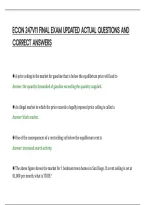 Econ 247V11 Final Exam Updated Actual Questions And&NewLine;Correct Answers
