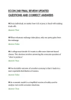 Econ 248 Final Review Updated&NewLine;Questions And Correct Answers