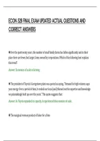 Econ 528 Final Exam Updated Actual Questions And&NewLine;Correct Answers