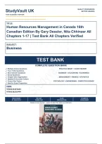 Test Bank Human Resources Management in Canada Canadian Edition 16th Edition By Gary Dessler&comma; Nita Chhinzer All Chapters 1-17 &vert; Test Bank Verified&comma; A&plus; Grade 9780135419403
