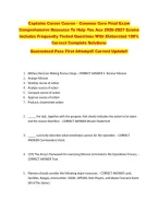 Captains Career Course - Common Core Final Exam &NewLine;Comprehensive Resource To Help You Ace 2026-2027 Exams &NewLine;Includes Frequently Tested Questions With Elaborated 100&percnt; &NewLine;Correct Complete Solutions  &NewLine;Guaranteed Pass First Attempt&excl;&excl; Current Update&excl;&excl; &NewLine;