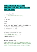 Edco 740 Actual Test Paper&NewLine;Complete Questions And Answers&NewLine;Full Solution