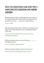 Edco 740 Addictions Case Study Part 2&NewLine;Marci Practice Questions And Verified&NewLine;Answers