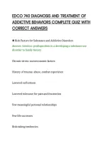 Edco 740 Diagnosis And Treatment Of&NewLine;Addictive Behaviors Complete Quiz With&NewLine;Correct Answers