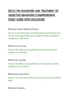 Edco 740 Diagnosis And Treatment Of&NewLine;Addictive Behaviors Comprehensive&NewLine;Study Guide With Solutions