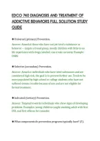 Edco 740 Diagnosis And Treatment Of&NewLine;Addictive Behaviors Full Solution Study&NewLine;Guide