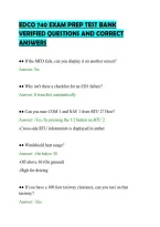 Edco 740 Exam Prep Test Bank&NewLine;Verified Questions And Correct&NewLine;Answers