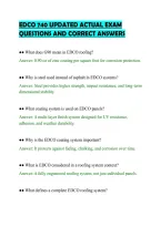 Edco 740 Updated Actual Exam&NewLine;Questions And Correct Answers