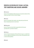 Edexcel Igcse Biology Exam 5 Actual&NewLine;Test Questions And Solved Answers&NewLine;