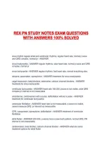 Rex Pn Study Notes Exam Questions With Answers 100&percnt; Solved