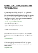 Edf 6226 Exam 1 Actual Questions With&NewLine;Verified Solutions