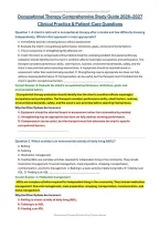 Occupational Therapy Study Guide &lpar;PDF&rpar; &vert; &lpar;2026&ndash;2027&rpar; Clinical Practice &vert; Patient Care
